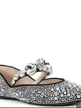 GIANNI BINI RYLEAH RHINESTONE MARY JANE FLAT SHOE  (11)